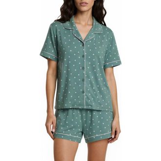 Flora Nikrooz Brenna Piped 3-Piece Pajamas in Mid Green at Nordstrom Rack, Size X-Large
