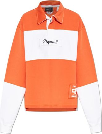 Dsquared2 Polo met Geborduurd Logo - Dames - Polos - Oranje - XS - Katoen - Tops