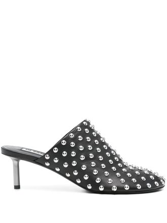 Jil Sander 60mm stud-embellished mules - women - Calf Leather/Calf Leather/Calf Leather/Rubber - 36.5 - Black
