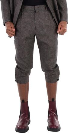 Emporio Armani Checkered Pattern Cropped Trousers, Brand Size 48 (Waist Size 32)