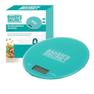 Baker's Secret Bilancia da cucina digitale tonda azzurra