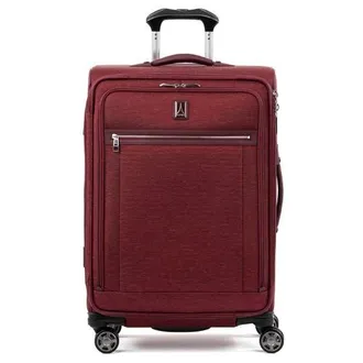 Travelpro Platinum Elite Softside Expandable Medium 25-Inch Checked Luggage in Bordeaux Red at Nordstrom