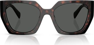 Prada 55mm Gradient Rectangular Sunglasses in Dark Grey at Nordstrom