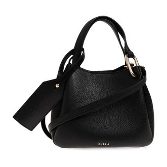 Furla Tassen, Dames, Zwart, ONE Size, Leer, Nuvola Mini Bag