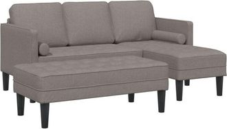 vidaXL Vidaxl - Sofa Set 2 pcs Taupe 173 x 131 x 67 cm Fabric