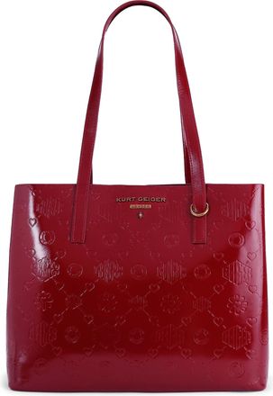 Kurt Geiger Womens Hampstead Tote Logo R Bag - Red - One Size