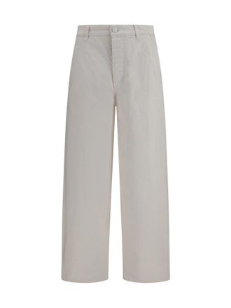 Ami White Relaxed Mid Rise Jeans