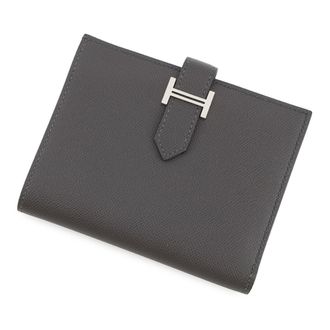 Herm&egrave;s Ardoise Leather Wallet (Bi-Fold) (Pre-Owned)