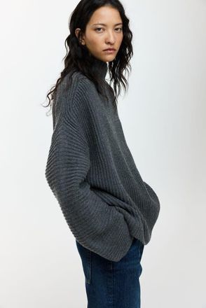 H&M Rib-knit Wool-blend Jumper in Dark Gray at Nordstrom, Size X-Small