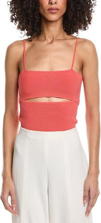 Sally Lapointe Crepe Matte Front Slit Tank
