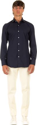 Finamore Stretch Poplin Tailored Shirt Milano Line