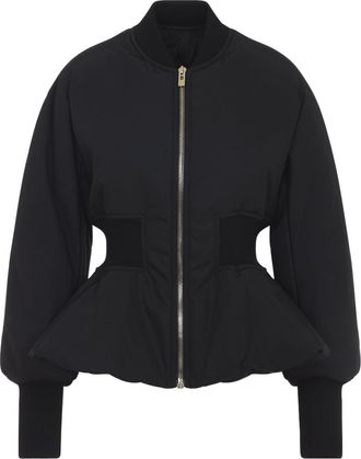 Alaia Black Peplum Polyamide Jacket-Donna