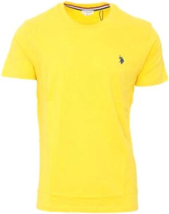 U.S.Polo Association Logo T-shirt - Heren - T-shirts - Geel - 3XL - Katoen - Tops