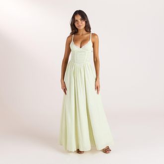 Lounge Wired Plunge Maxijurk - Cr&egrave;me Bloemenprint - 36+