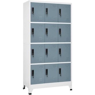 vidaXL Vidaxl - Taquilla De Acero Gris Claro Y Gris Oscuro 90x45x180 Cm