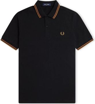 Fred Perry Twin Tipped Shirt van Katoen - Heren - Polos - Zwart - S - Katoen - Tops