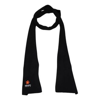 Kenzo Accessoires, Dames, Zwart, ONE Size, Wol, Wollen Sjaal