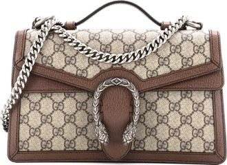 Gucci Dionysus kleine tas met ketting en GG canvas coating - Bruin