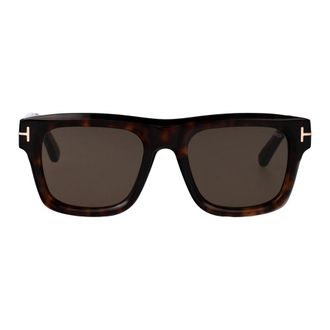 Tom Ford Sunglasses, male, Brown, Size: 53 MM Icon Square Sunglasses