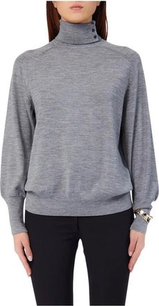 Liu Jo Maglia chiusa M/L c/bracciale - Dames - Truien - Grijs - Maat: XS Wol