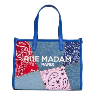 Rue Madam Paisley Mini Tote - female - Rue Madam - Shopping Bags - Blue - ONE SIZE - Bags