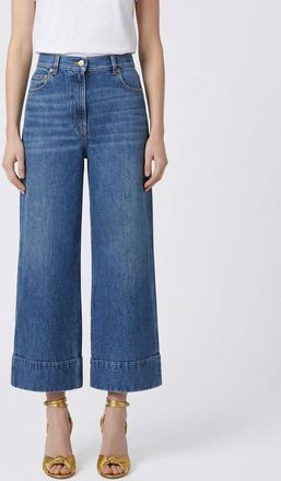 Valentino Jeans cropped fit Valentino in denim di cotone