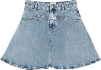 Closed Closed, Denim Skirts, female, Blue, Size: W27 A-line Denim Skirt