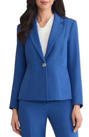 Kasper One-Button Blazer in Blue Night at Nordstrom, Size 10P