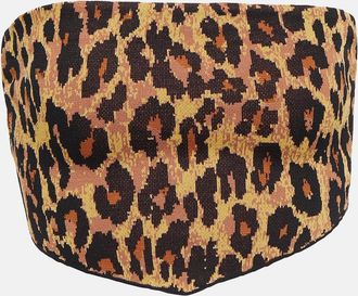 Staud Shane leopard-print scarf top