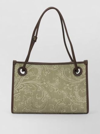 Etro shopping eyes medium tote bag dual handles