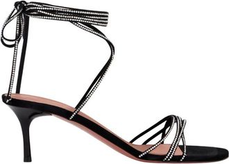 Amina Muaddi Lori Lace Up 60 Sandals