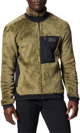 Mountain Hardwear Polartec High Loft Fleece Jacket in Combat Green/Black at Nordstrom, Size Xx-Large