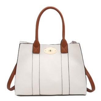 Generic Leather Handbags Large Capacity Tote Bag for Women Fashion Purse Leather Tote Crossbody Bag Top Handle Shoulder Bag (Beige)