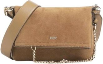 HUGO BOSS Yelena Flap Crossbody - Bags - Mujer - Marr&oacute;n - ONE SIZE
