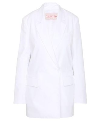 Valentino Garavani Womens White Cotton Blazer - Size EU 34 (Womens)