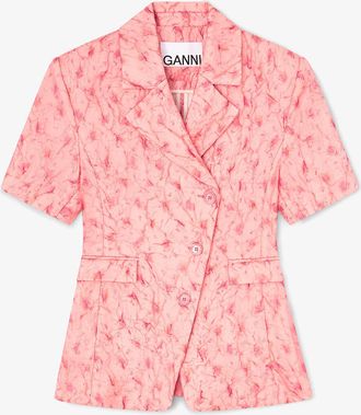 Ganni Blazer in Shibori Organza - Size 2 Lantana