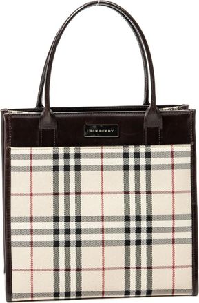 Burberry Borsa tote a quadri - Toni neutri