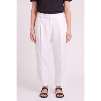 Brunello Cucinelli Womens Linen Blend Casual White Pants Nwt, Size 40