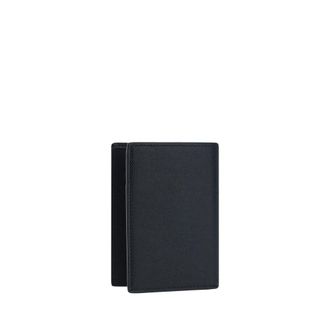 Saint Laurent Mens Black Calf Leather Bos Taurus Wallet