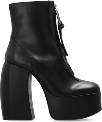 Marc Jacobs Schoenen, Dames, Zwart, 37 EU, Leer, Gigi Platform Enkellaarsjes