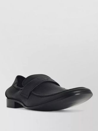 Maison Margiela swing toe leather loafers textured finish