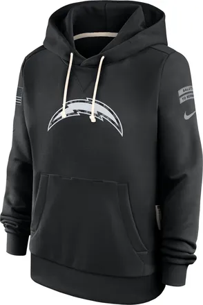 Nike Los Angeles Chargers Salute to Service Sideline Nike Womens Dri-FIT NFL Pullover Hoodie in Black | 03C300AA2H-CYB