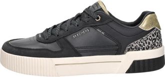 Skechers Jade - Stralende Luxe - Dames - Sneakers - Zwart - 37 EU - Leer - Schoenen