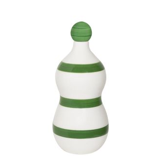 Zafferano Lido - botella de cer&aacute;mica con rayas verde zafferano