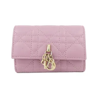 Dior Pink Leather Wallet (Bi-Fold) (Pre-Owned)