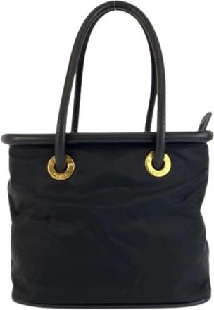 Celine Pre-owned Handbags, female, Black, Size: ONE SIZE Pre-owned Vintage Nylon Tote Bag