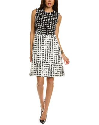 Oscar De La Renta Oscar De La Renta Scribble Dots Dress