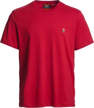 Parajumpers T-shirt girocollo con logo piccolo - Rosso