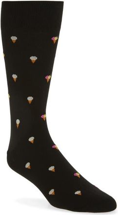 Paul Smith Kerry Ice Cream Cotton Blend Dress Socks in Black at Nordstrom