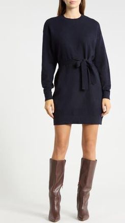 Ichi Long Sleeve Sweater Dress in Total Eclipse at Nordstrom Rack, Size X-Small